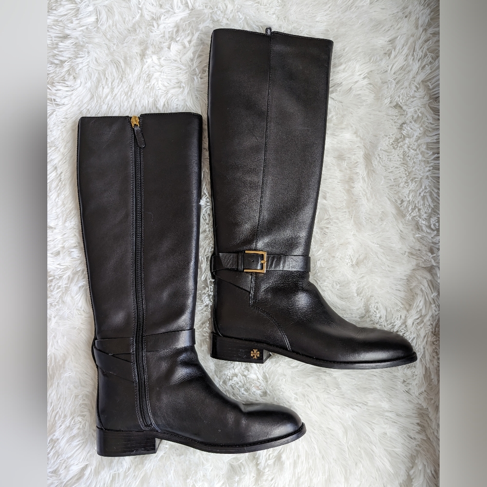 Tory Burch Knee High Black Riding Boots- Size 8
